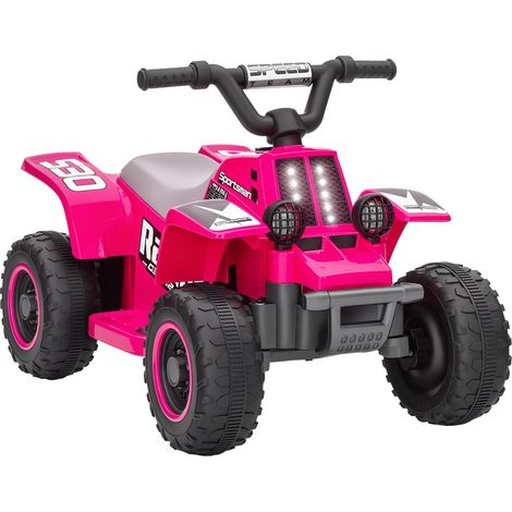 Quad électrique pour enfants, à piles, marche avant et arrière, lumières LED, 18 à 36 mois, rose. Quad électrique pour enfant, parfait pour les aventures en extérieur avec une conduite stable, adapté.