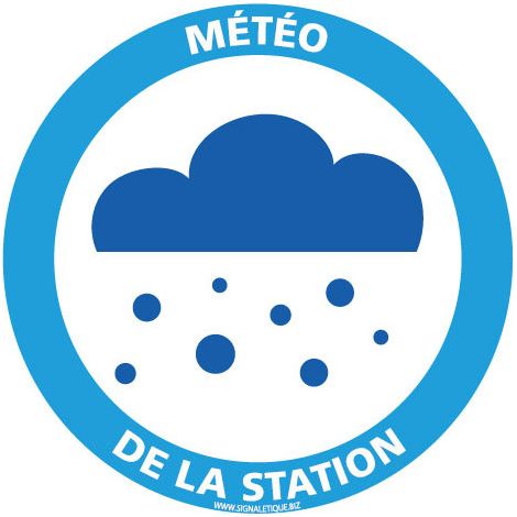 PANNEAU INFORMATION POINT METEO SPECIAL HIVER (H0401) - Adhésif - Diamètre 125 mm