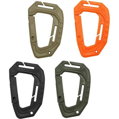 Packung mit 20 Kletterkarabinern, robusten Karabinern für Taschen, Schlüsselanhängern, robusten Schlaufen für Outdoor-Aktivitäten, Campinghaken (1/5)