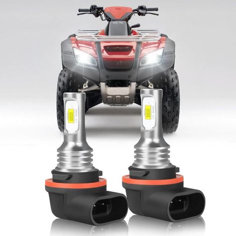 Scheinwerferlampen 34901-HR3-A21 für Honda, kaltweiß 6000K, 2er-Pack LEDs (kompatibel mit Rancher 420, Foreman 520, Rubicon 520)