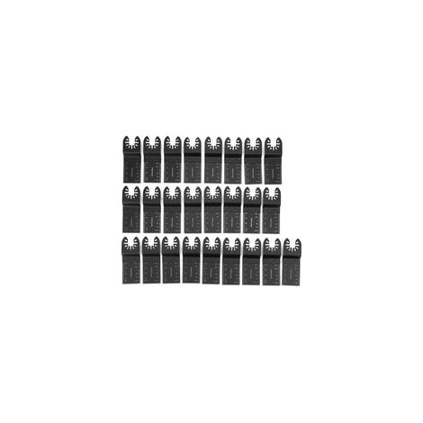 Lame de scie à Bois, 25 pièces Ensemble de Lames de scie en Acier à Haute teneur en Carbone Accessoire de Travail du Bois Droit Noir Multifonction 34mm H210 (1/5)