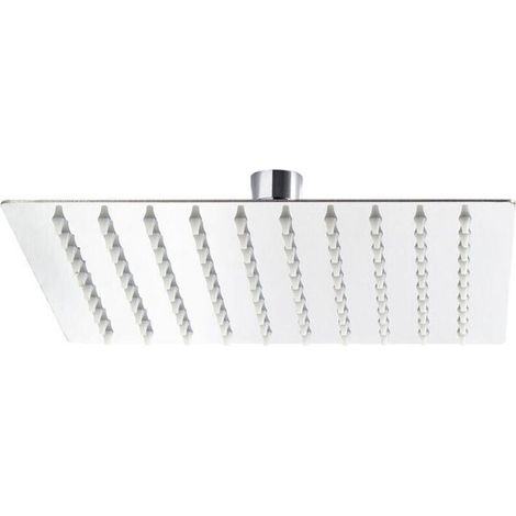 Quadratischer Duschkopf, 25 x 25 cm, Regenduschfunktion, Edelstahl, Badezimmeraccessoire, Spa (1/4)