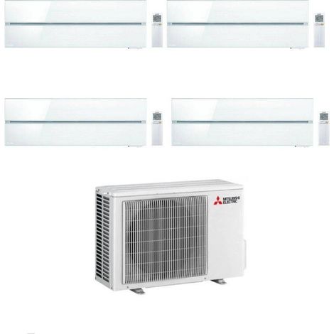 Climatiseur Mitsubishi Quadri Split Kirigamine MSZ-LN Blanc 9+9+9+9 avec MXZ-4F72VF4 Inverter R-32 Wi-Fi Classe A++