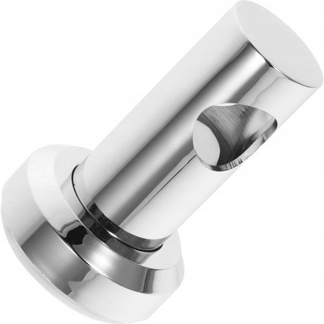 Supporto a parete per maniglia doccia in ABS color argento con base stabile, adatto all'uso in bagno.