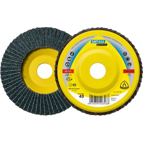 Klingspor SMT 925 Schleifmopteller, 125 x 22,23 mm, Korn 80, gewölbt (1/5)