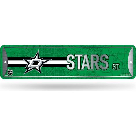 Plaque de rue en métal avec étoiles Hockey 10,2 x 38,1 cm Décoration d'intérieur Chambre Bureau Man Cave (1/5)