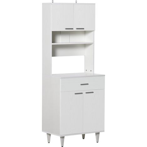 Credenza da Cucina 60x40x160 cm in Legno Bianco (1/5)