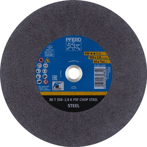 PFERD Trennscheibe Metallkreissäge T 350x2,8x25,4 mm Uni.-Linie PSF CHOP STEEL für Stahl (1/5)