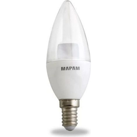 TRADE SHOP - Lampadina Led A Oliva Trasparente E14 5watt Luce Fredda 6500k Alta Qualità 00265 -