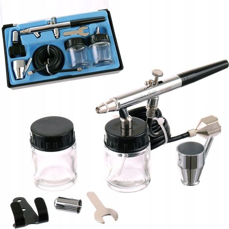 Fengda BD-128 Modellbau-Airbrush, 0,8-mm-Düse, 3 Tanks (1/4)
