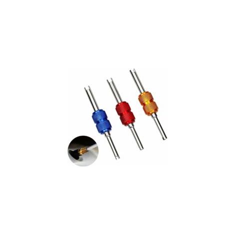 Démonte Obus de Valve,Demonte Valve Pneu Outil,Démonte Obus Valve,Démonte Obus Valve,Demonte Valve Pneu Double Tête, Outils de Reparation de Valve des Pneus pour Dépose de Valve de Pneu, 3PCS- Crezuo (1/4)