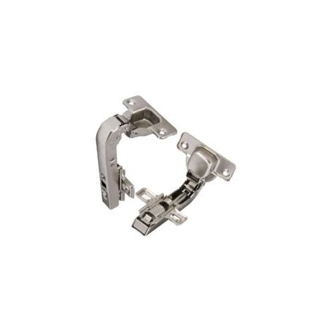 2 charnières Invisibles 90° clipsable - pour porte de meuble d'angle à une seule porte - avec amortisseur et clip - ouverture de montage 35mm-- Crezuo (1/4)