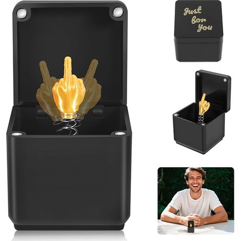 Cadeaux Pour Le Doigt D'Honneur Boîte Pour Le Doigt D'Honneur Décoration De Bureau Amusante Boîte À Farces Pour Le Doigt D'Honneur Cadeau Surprise Pour Le Doigt D'Honneur Cadeau Pop-Up Pour Farce (1/5)