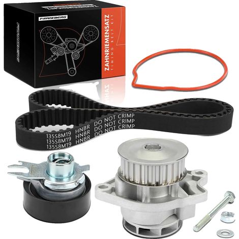 Kit cinghia di distribuzione, lunghezza 1080 mm, larghezza 19 mm, 135 denti, compatibile con modelli di auto compatte, include pompa dell'acqua (1/5)