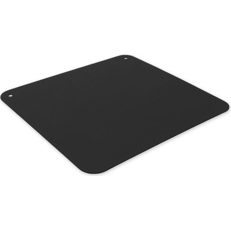 Pedana salva pavimento per camino e stufa in acciaio verniciato nero - Misura 60×70 cm - Piastra con spessore di 2 cm resistente al calore (1/5)