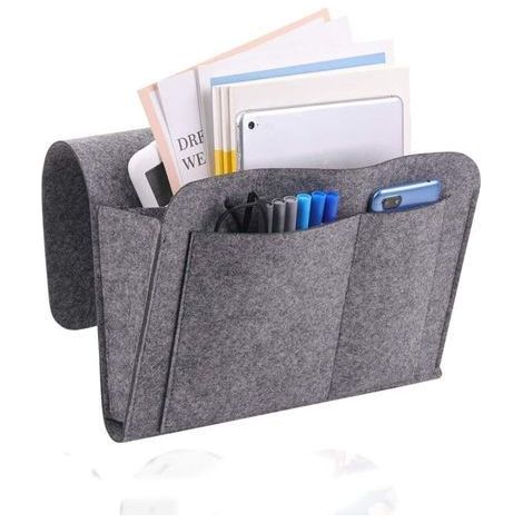 Bedside Storage Pocket,Hanging Organizer Bag,Suitable for Phone, Remote Control, Books, Glasses, Cups, Storage Bags- (1/3)