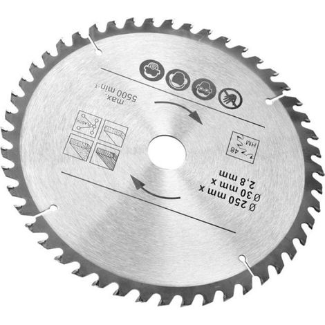 1 Lame de scie circulaire, Alésage 30 mm, 48 et 60 dents, TCT, Pour bois naturel et contreplaqué (1/5)