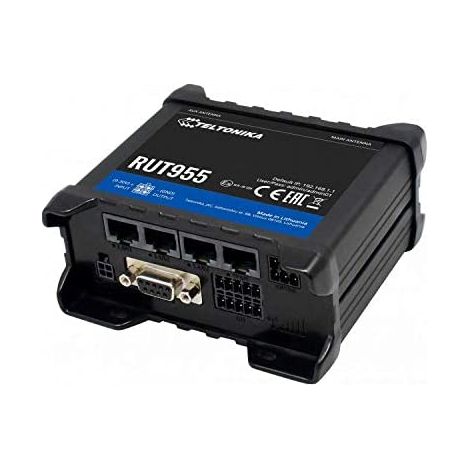 Teltonika RUT955 - Wi-Fi 4 (802.11n) - Einzelband (2,4GHz) - Eingebauter Ethernet-Anschluss - 3G - Schwarz - Tabletop-Router (1/5)