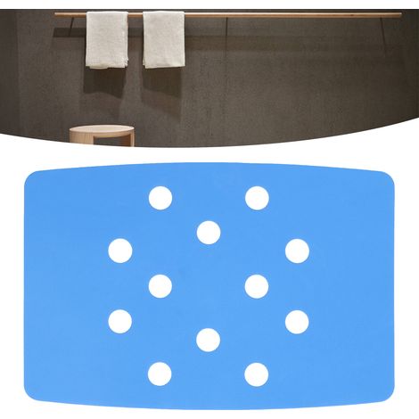 Coussin de Chaise de Douche en EVA Bleu, Confortable et Portable avec Design Perforé pour Bain (1/5)