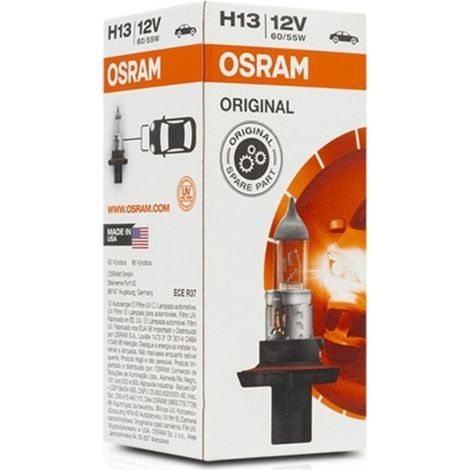 1x H13 ORIGINAL LINE 9008 OSRAM 60/55W 12V P26.4t - 64178 AMPOULE D'ORIGINE (1/2)