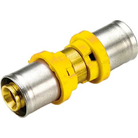 Tiemme - Raccordo Diritto/Niples Doppio Ridotto Ø26-16 Multistrato A Pressare Gas