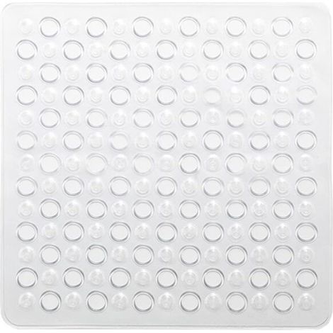 Tapis de douche antidérapant transparent 54 x 54 cm (1/3)