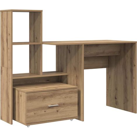 Maison Exclusive - Schreibtisch Artisan-Eiche 131,5 x 50 x 106,5