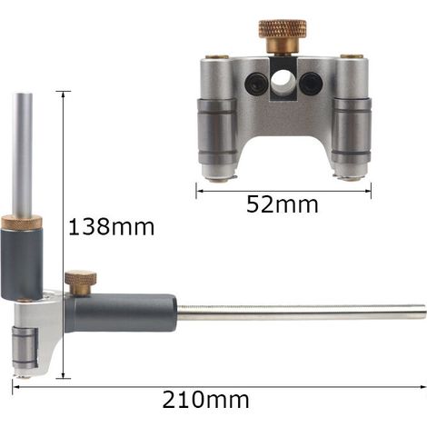 Traceur Multifonctionnel - Rouleau Acier Inoxydable - Échelle Laser - Corps en Alliage d'Aluminium - Pour Bois Céramique Métal Acrylique - 1 Pièce (1/4)