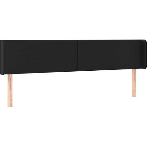 Maison Exclusive - Kopfteil mit Ohren Schwarz 163x16x78/88 cm Kun (1/5)