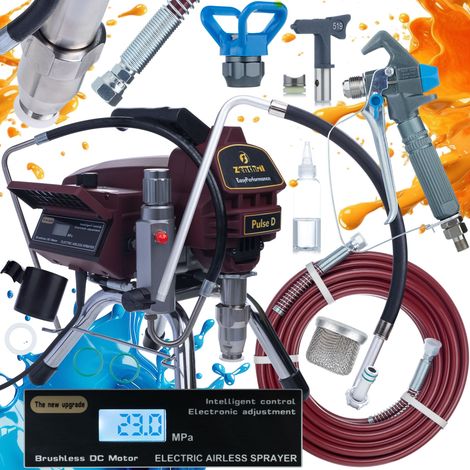 Zenthril Pulse D Farbspritzgerät – 2000 W, 20 MPa, 2 L/min, 0,019" Düse ZenControl Druckregelung Hydrodynamisch Für Wasser- & Lösemittelfarben EasyPerformance Serie