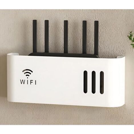 Rangement Mural Routeur, Support Box Internet, Parfait pour Ranger sa Box et Tout Les Fils (1/5)