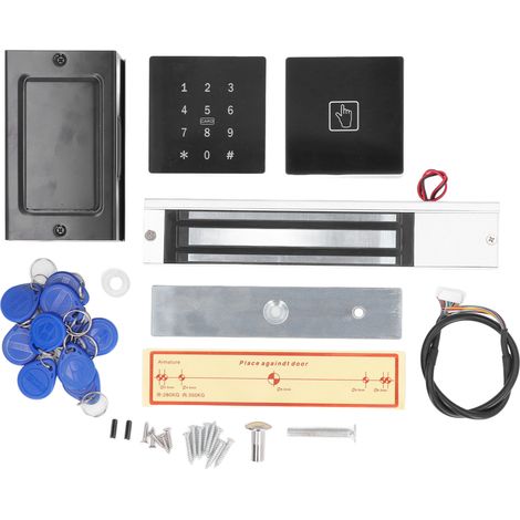 Kit de serrure de porte magnétique électrique avec 10 cartes, système de contrôle d'accès sans fil de 280KG, AC 100V à 240V (1/5)