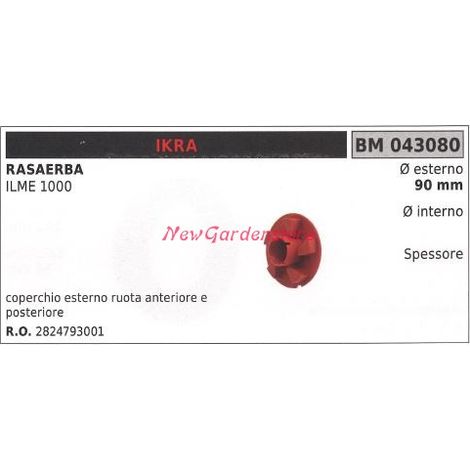 Coperchio ruota anteriore IKRA rasaerba tosaerba tagliaerba ILME 1000 043080