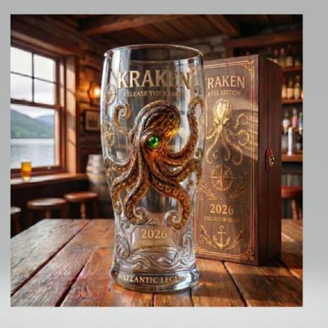 Verre à whisky 425 ml avec drapeau, design bouteille, lot de 21, (1/5)