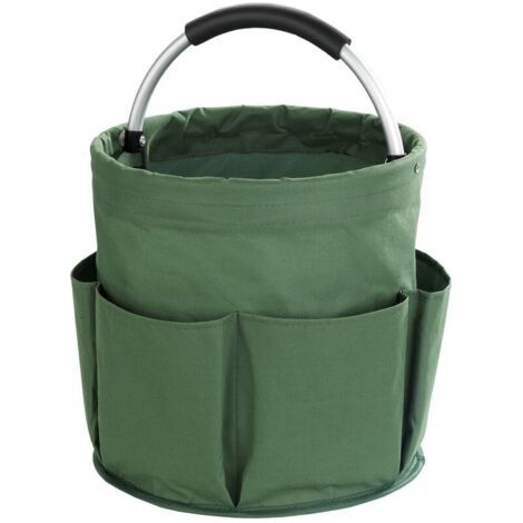 Panier Rangement Produit d'entretien, 6 rangements, Pliable avec poignée de Transport,Vert (1/4)