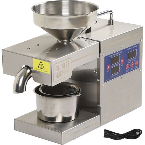 Presse à huile automatique en acier inoxydable, extracteur électrique pour cuisine domestique, prise américaine 110V (1/5)