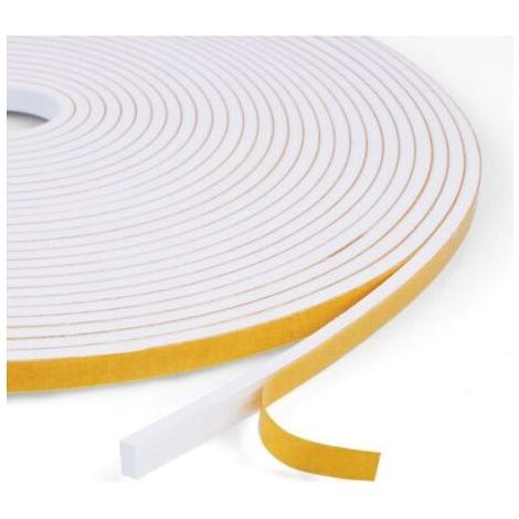 Joint Fenetre Isolation Anti Froid, Joint Isolation pour Porte Fenêtre autocollante pour portes, Joint Fenêtre Isolation du bruit, Joint de fenêtre Joint en Mousse(6mm x 3mm x 10M, Blanc) (1/5)