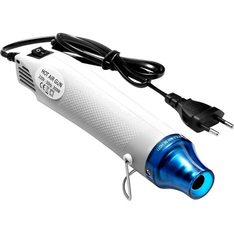 Pistolet Thermique, Pistolet à Air Chaud, électrique Pistolet Thermique Portable, 220 V 300 W, Chauffage Rapide, pour Bricolage, Gaufrage Artisanal, Gaine Thermorétractable, Fabrication de Bougies (1/5)