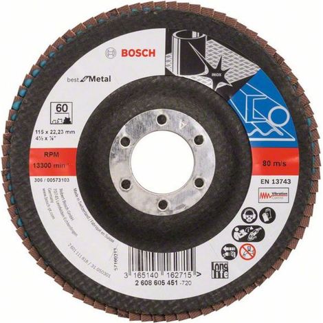 Tampon de polissage X571 Idéal pour le métal Ø 115 mm BOSCH 2608605451 (1/4)