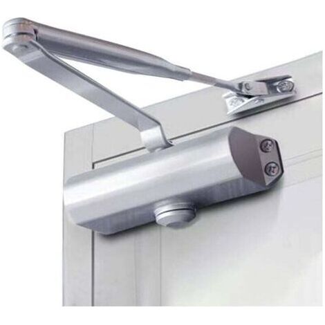 Ferme-portes Automatique Réglable Contrôle Jusqu'à 45-85kg (1pcs), Ferme-Porte Automatique Hydraulique avec A Bras Compas Rotatif Ideal pour Maison Magasin Bureau--
