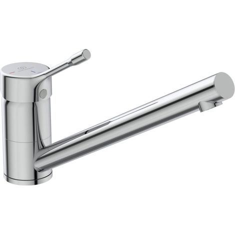 Grifo de cocina caño bajo IDEAL STANDARD Ceralook cromo + Microfibra (1/3)