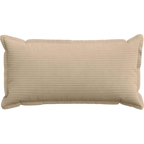 Lot de 6 Housses de Coussin Décoratives pour Salon en Velours Côtelé Taupe 40 x 80 cm (1/5)
