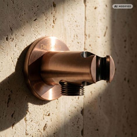 PaulGurkes Colonne murale avec support de douche en cuivre antique Nostalgie Bronze Rouge (1/3)