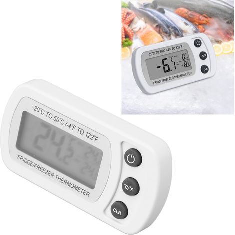 Thermomètre de congélation domestique blanc -2050℃ (lot de 2), thermomètre avec vitrine, étanche (1/5)