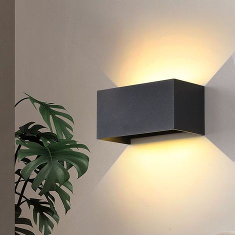 Kingwen Applique Murale Led Extérieure/Intérieure IP65 Imperméable,30W Appliques Murale Noir Angle de Faisceau Réglable 120°,pour Les Terrasse, Les Balcon, Les Jardin [Classe énergétique F] (1/4)