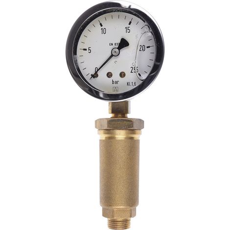 Druckstoßdämpfer G 1/4&039 innen G 3/4&039 Wasservorlage Typ 63670 und Manometer - 499023 von Weishaupt