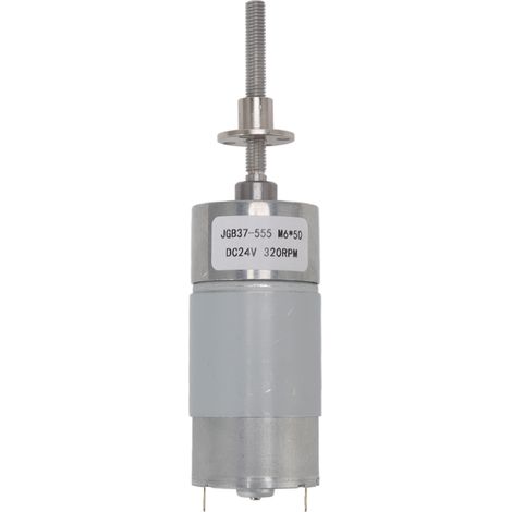 Moteur à vis sans fin autobloquant 24V CC, couple élevé, réducteur de vitesse bride M6x50mm 320 tr/min (1/5)