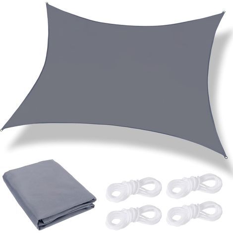 Rectangular Shade Sail, 2 x 3m Shade Sail Waterproof, UV Protection with Breathable Windproof, Canopy for Pergola Terrace Balcony Garden Outdoor (1/5)