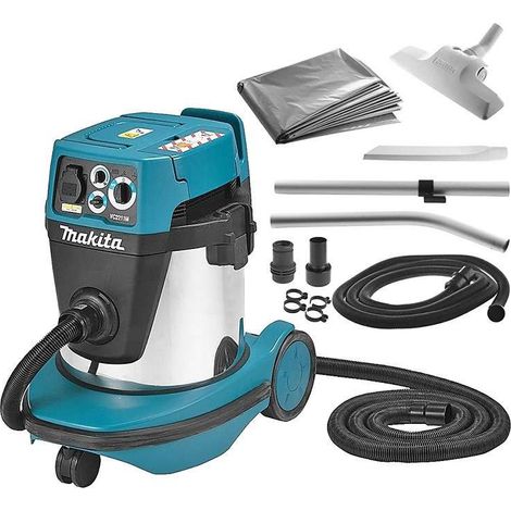 Makita – Aspirateur professionnel 1100W VC2211MX1 – Classe de poussière M – Débit d'air 3,5 m³/min – Capacité 22L pour poussières fines (1/3)