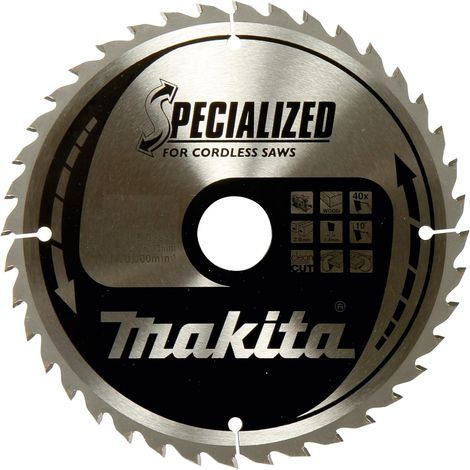 Makita B-33255 Lama Sega Circolare Specialized TCT 180 x 30 mm 60T Alluminio